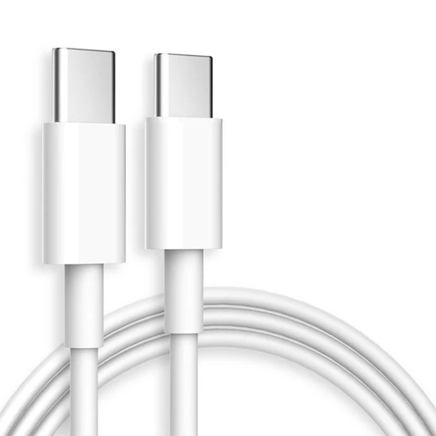 VIVANCO Hochwertiges USB Type-C Kabel, kompatibel mit USB-C Geräten, Daten- und Ladekabel, 1,2 m, Weiß, beidseitige Stecker