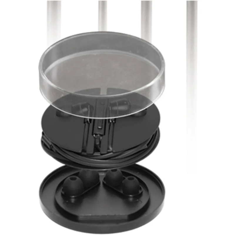 VIVANCO In-Ear Headset Schwarz mit High-Performance Sound und edlem Metallgehäuse, 3,5 mm Klinke und Transportbox