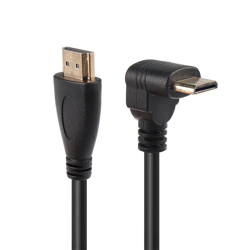 VIVANCO Hochwertiges HDMI Kabel mit Winkeladapter, 4K Unterstützung, 3D, Audio Rückkanal, vergoldete Kontakte, 1,5m