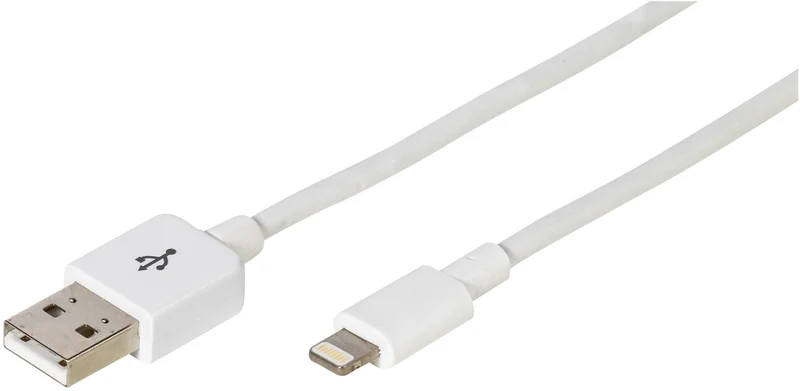 VIVANCO Hochwertiges Aufladekabel kompatibel mit Apple Geräte, USB A auf Lightning Stecker, 1,5m, Schnellladung