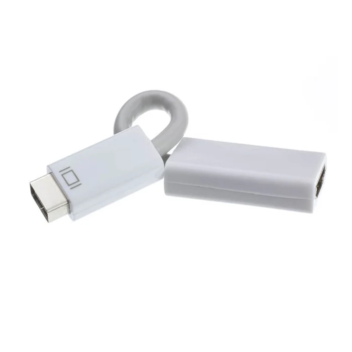 VIVANCO Hochwertiger Mini DisplayPort HDMI Adapter, kompatibel mit MacBook Pro Air, 0,1m, hochwertig geschirmt, weiß