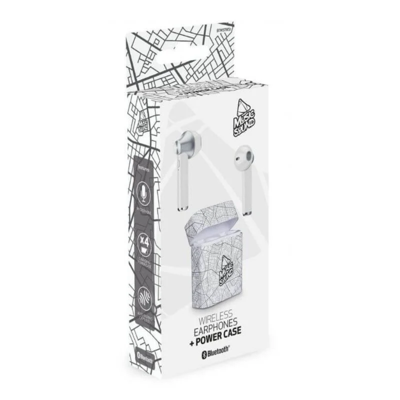 Cellularline Einzigartige In Ear True Wireless Kopfhörer - Bluetooth, Ladecase, 180h Standby, Schnellladung für iOS und Android