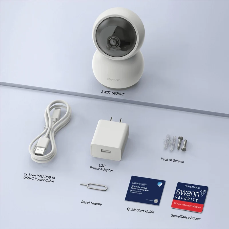 Swann EVO 2K Pan and Tilt Indoor WiFi Camera