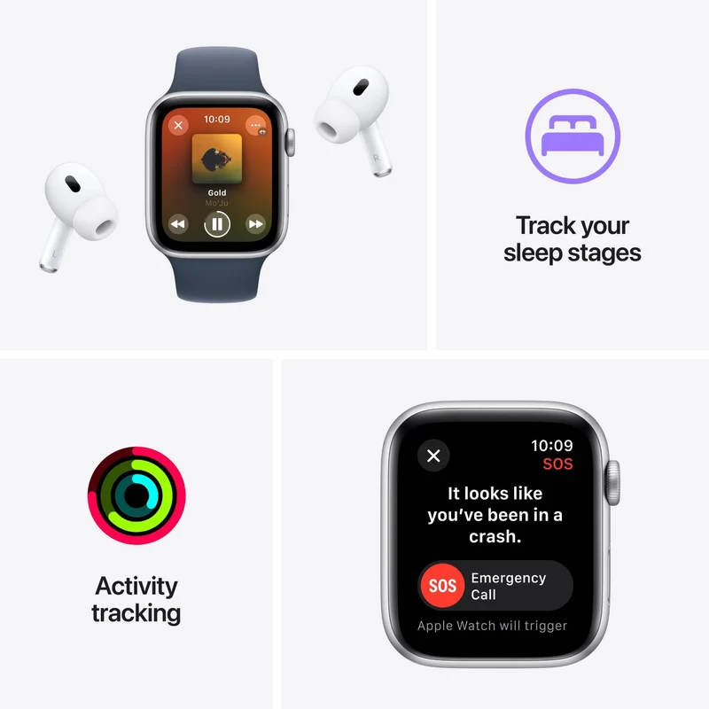 Apple Watch SE 44mm Midnight Aluminium Case GPS + Cellular (M/L)[2023]