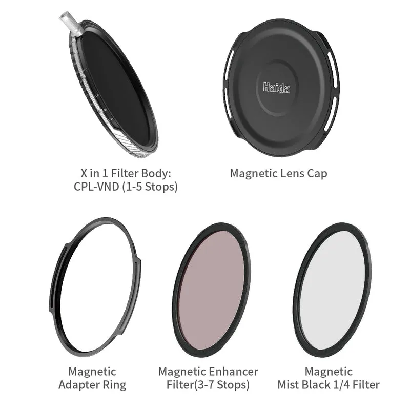 Haida 82mm NanoPro U-LR Magnetic X-in-1 Filter (Silver & Black)
