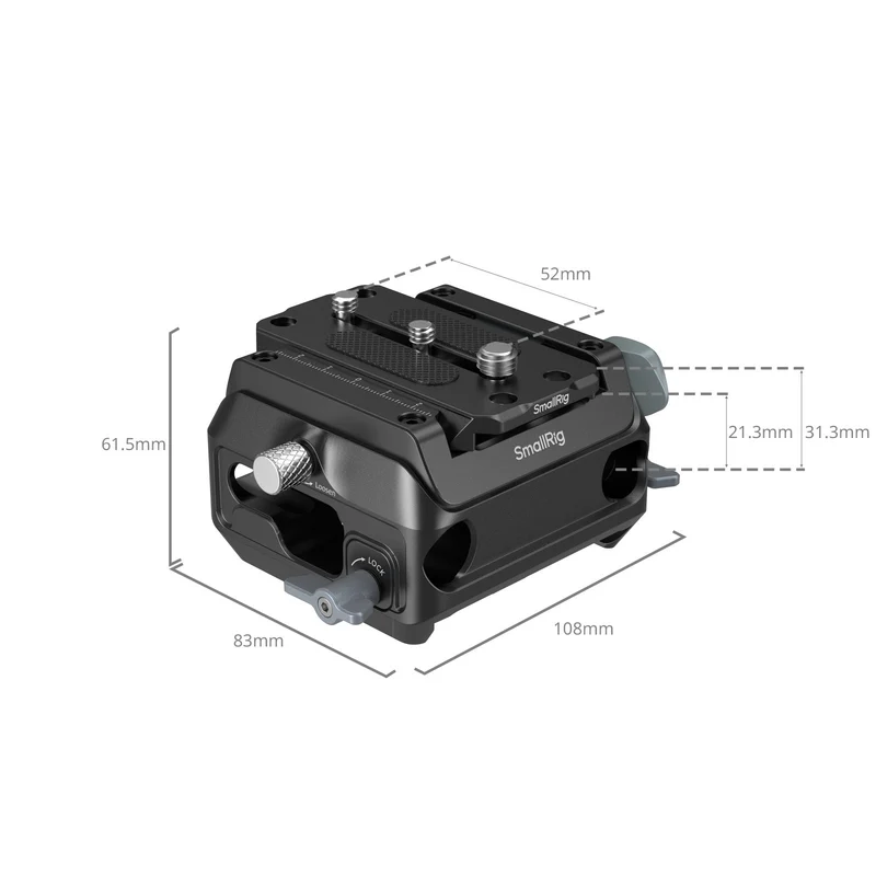 SmallRig Manfrotto-Type Mount Plate Kit with 15mm Dual Rod Clamp 5366