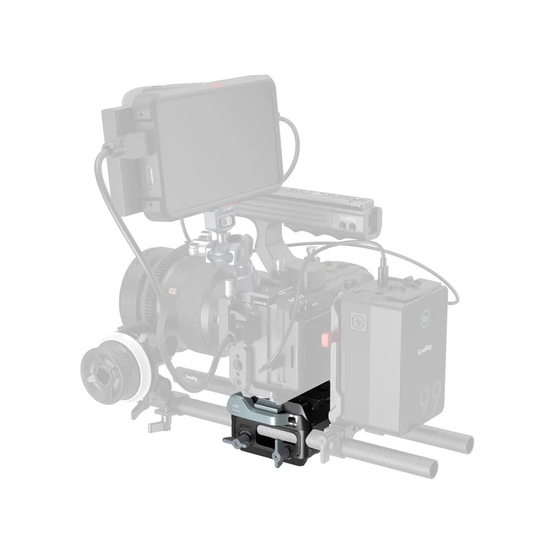 SmallRig Manfrotto-Type Mount Plate Kit with 15mm Dual Rod Clamp 5366