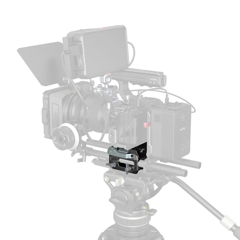 SmallRig Manfrotto-Type Mount Plate Kit with 15mm Dual Rod Clamp 5366