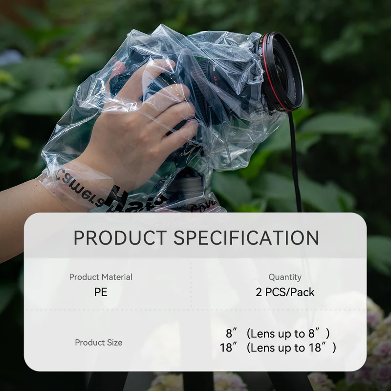 Haida 2-Pack 8" Rain and Dust Camera Cover