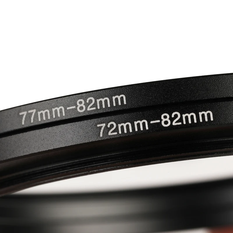 Haida 8pcs Step-up Ring 82mm Kit (49-82mm,52-82mm,55-82mm,58-82mm,62-82mm,67-82mm,72-82mm, 77-82mm)