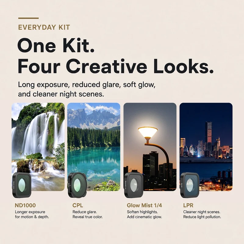 Freewell 4-pack Every Day Filter Set for GoPro Mission 1 / Mission 1 Pro