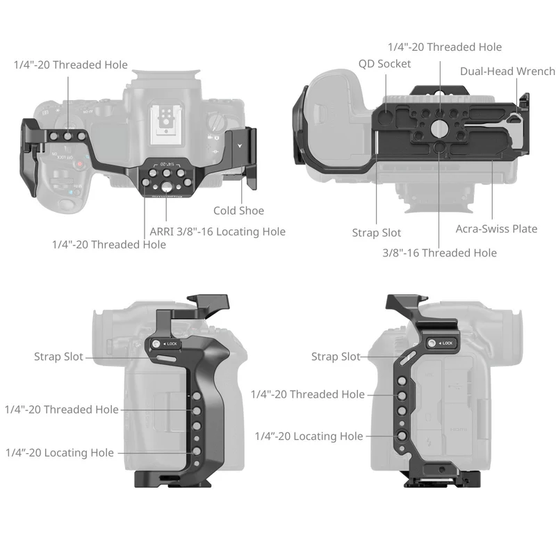 SmallRig Cage for Canon EOS R5 Mark II 4978B