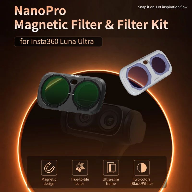 Haida NanoPro Magnetic Mist Black 1/4 Filter for Insta360 Luna Ultra (Black)