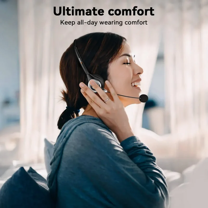 Wantek® h600 Single-Ear USB Headset with Mic