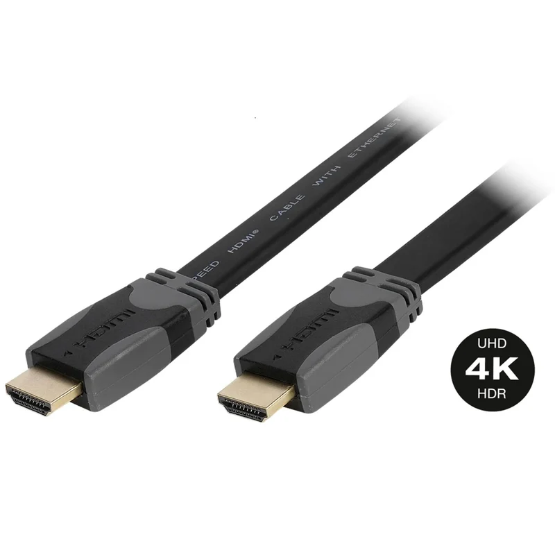 VIVANCO Hochwertiges HDMI Kabel, 3m, mit Ethernet, 4K, 3D, ARC, vergoldet, kompatibel mit UHD Geräten, abwärts zu DVI