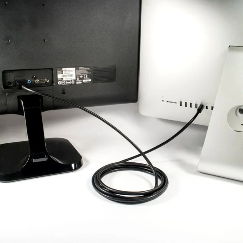 VIVANCO Hochwertiges Mini DisplayPort zu HDMI Kabel, 1,8 m, vergoldete Kontakte, mit Ferritkern, für MacBook und PC