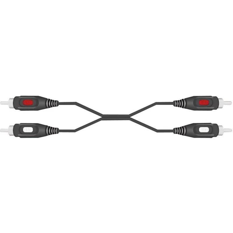 VIVANCO Hochwertiges Cinch Kabel, 2x Cinch Stecker, kompatibel mit Audio Geräten, geschirmt, 5m, beste Tonqualität