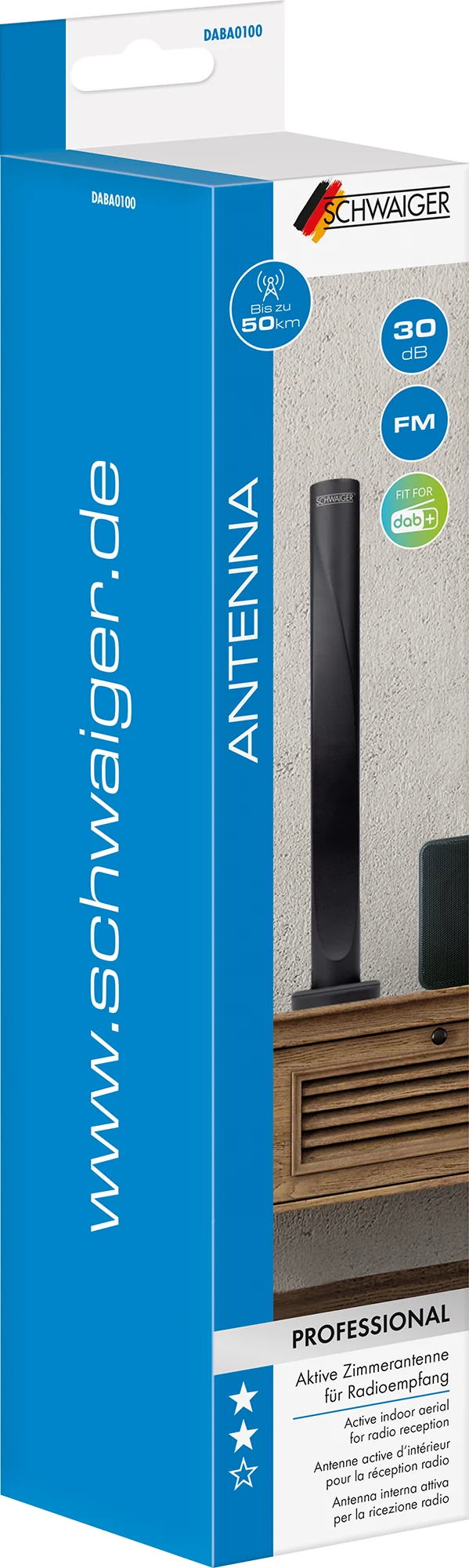 Aktive Zimmerantenne für DAB+ Radioempfang