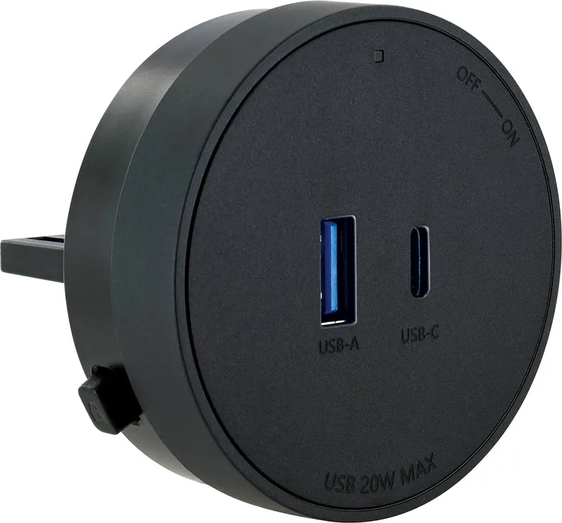Steckdosen-/USB-Adapter für Stromschienen