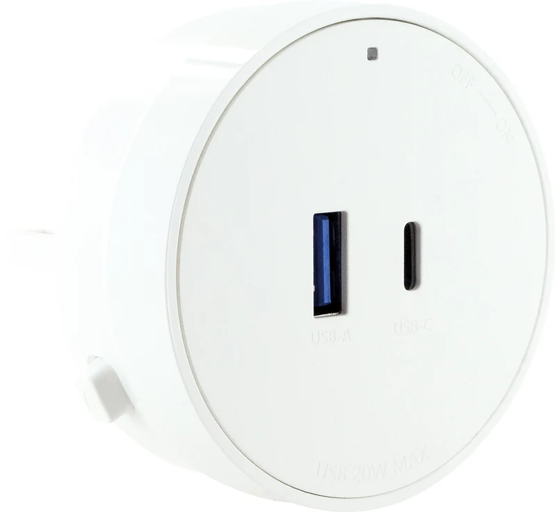 Steckdosen-/USB-Adapter für Stromschienen