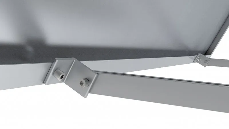Geländerhalterung für Solarmodul silber