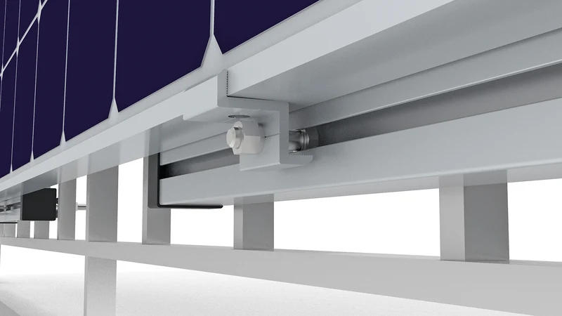 Geländerhalterung für Solarmodul silber