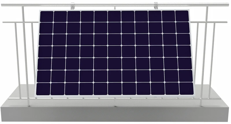 Geländerhalterung für Solarmodul silber