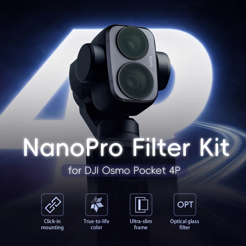 Haida 3-pack NanoPro Filter Kit for DJI Osmo Pocket 4P ( CPL / VND / Mist Black 1/4)