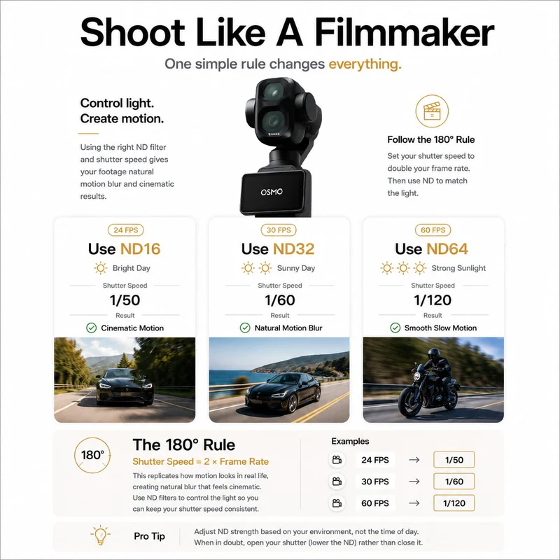 Freewell 4-pack Standard Day Series Filter Set for DJI Osmo Pocket 4P (Black)