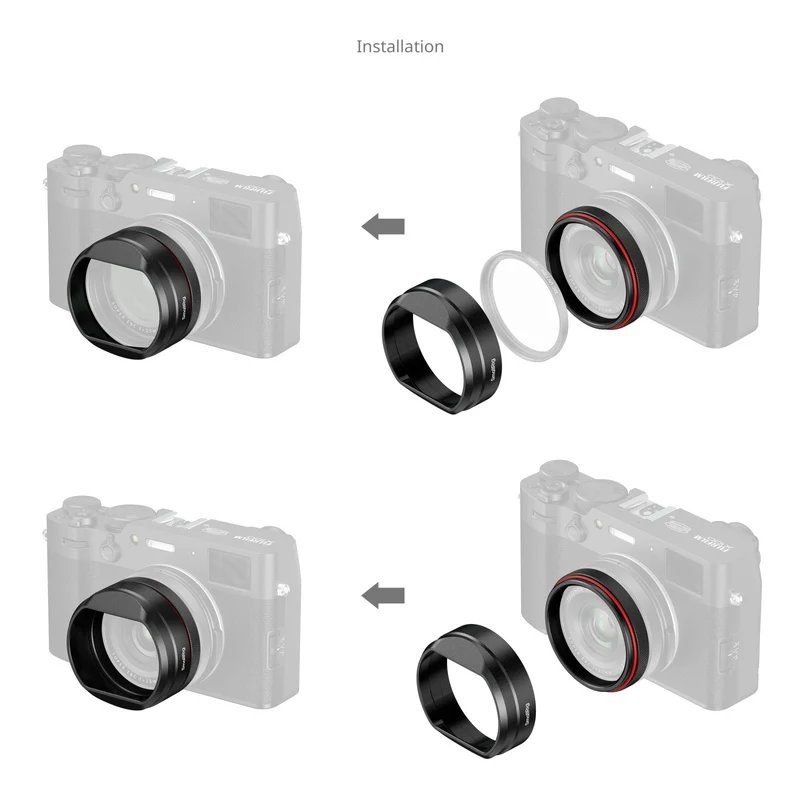 SmallRig Lens Hood for FUJIFILM X100VI / X100V (Black) 5848