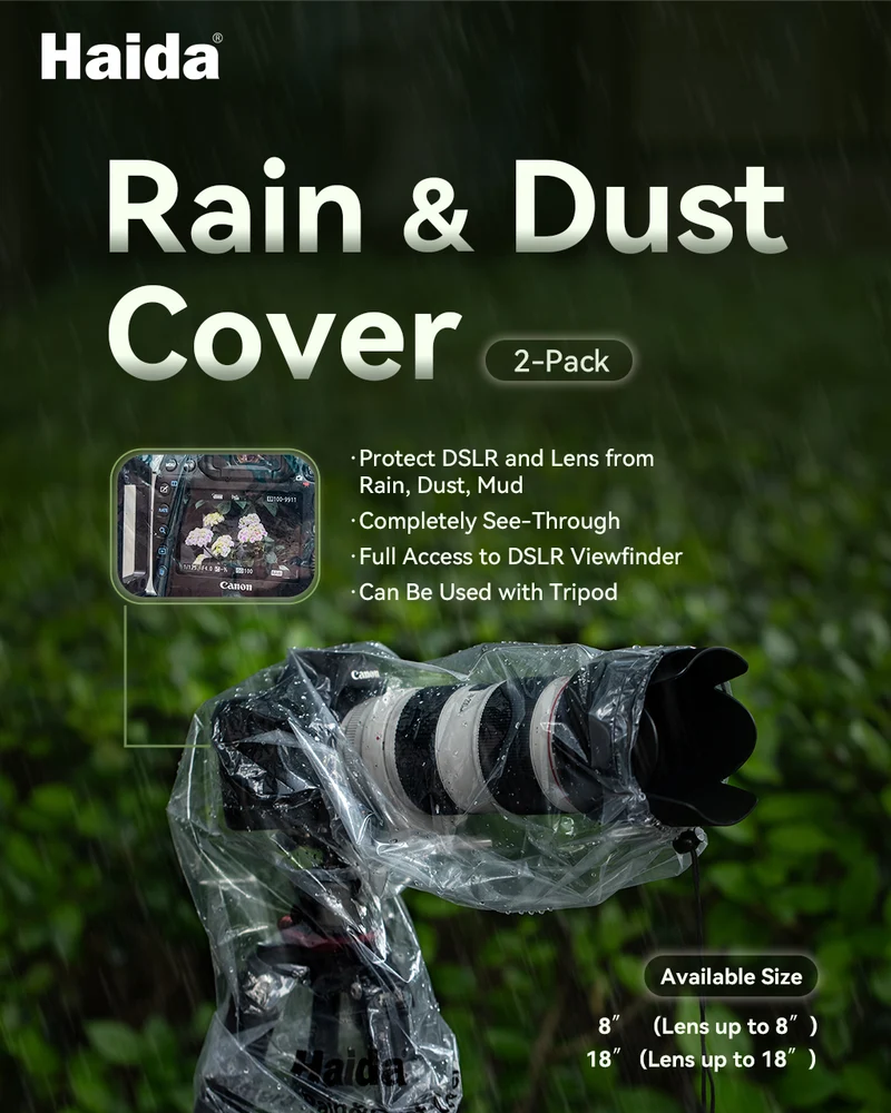Haida 2-Pack 18" Rain and Dust Camera Cover