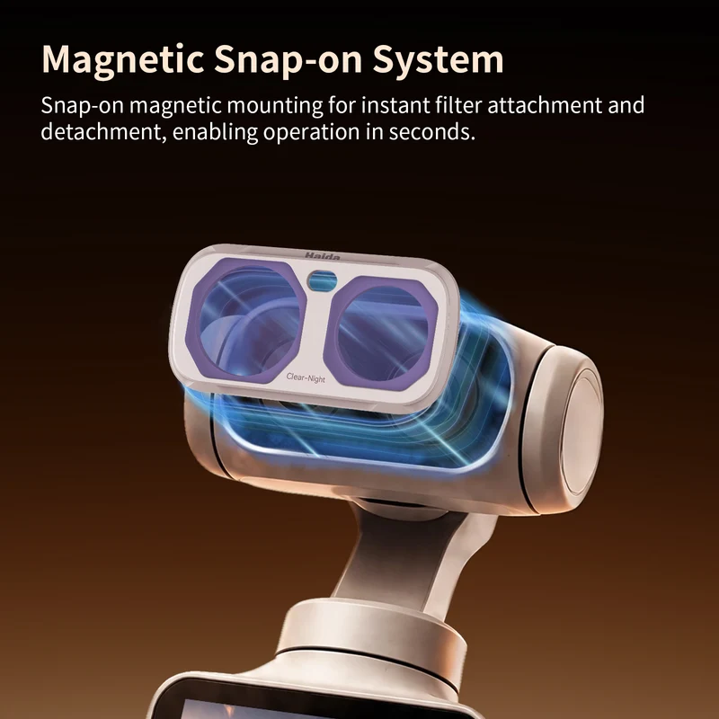 Haida NanoPro Magnetic Clear-Night Filter for Insta360 Luna Ultra (Black)