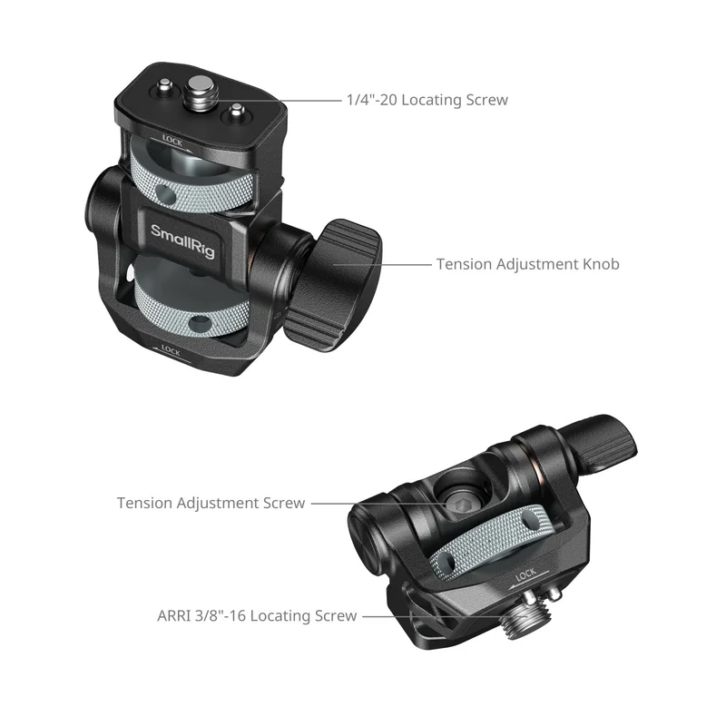 SmallRig Monitor Support for Horizontal & Vertical Shooting with ARRI 3/8"-16 Locating Screw 6314
