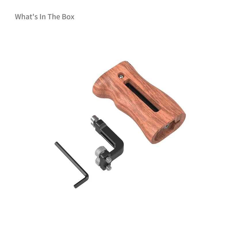SmallRig Wooden Side Handle with 1/4"-20 Screws HSN2093D