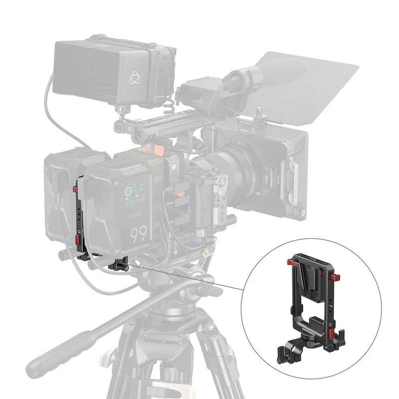 SmallRig Rotatable V-Mount Battery Plate with Dual V-Locks and 15mm Dual Rod Clamp 6273