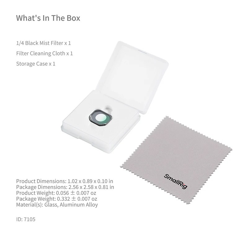 SmallRig Black Mist Filter for Insta360 Luna Pro 7105