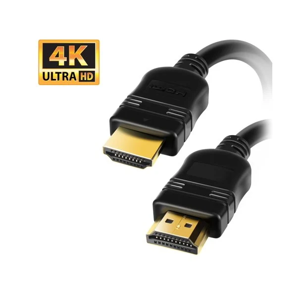 VIVANCO Hochwertiges HDMI Kabel 2.0, 7m, Schwarz, mit Ethernet, 18 Gbps, 4K, 3D, ARC, vergoldete Kontaktflächen