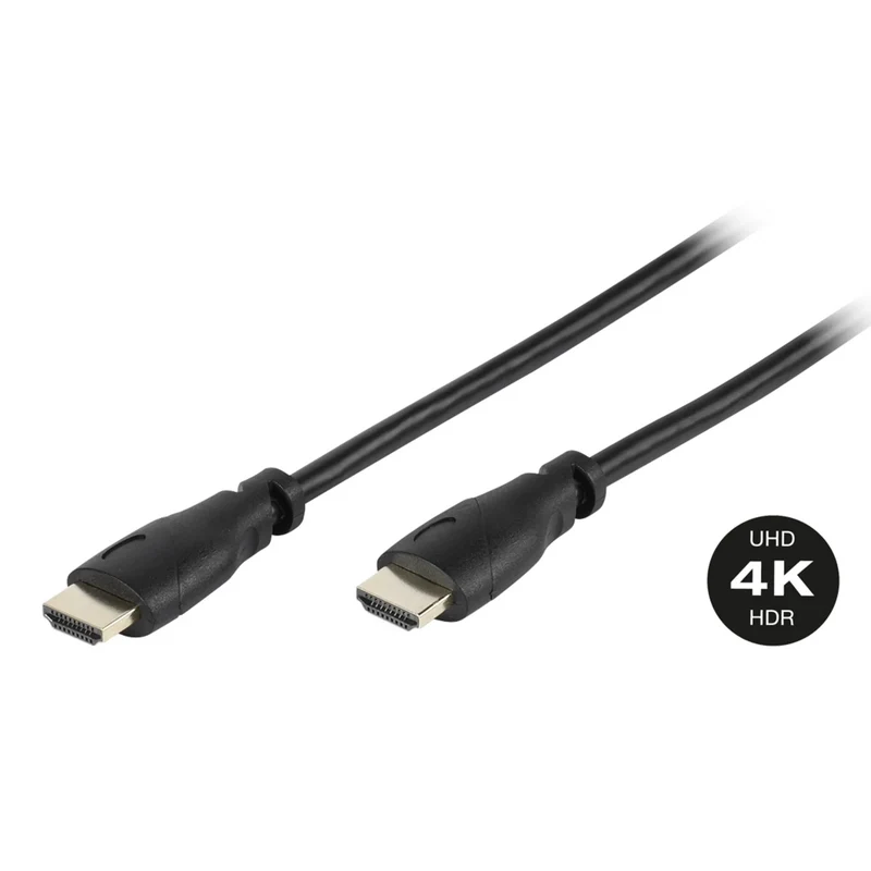 VIVANCO Hochwertiges HDMI Kabel, 5m, mit Ethernet, 4K Ultra HD, 3D Unterstützung, ARC, vergoldete Kontakte, 10 Gbit/s