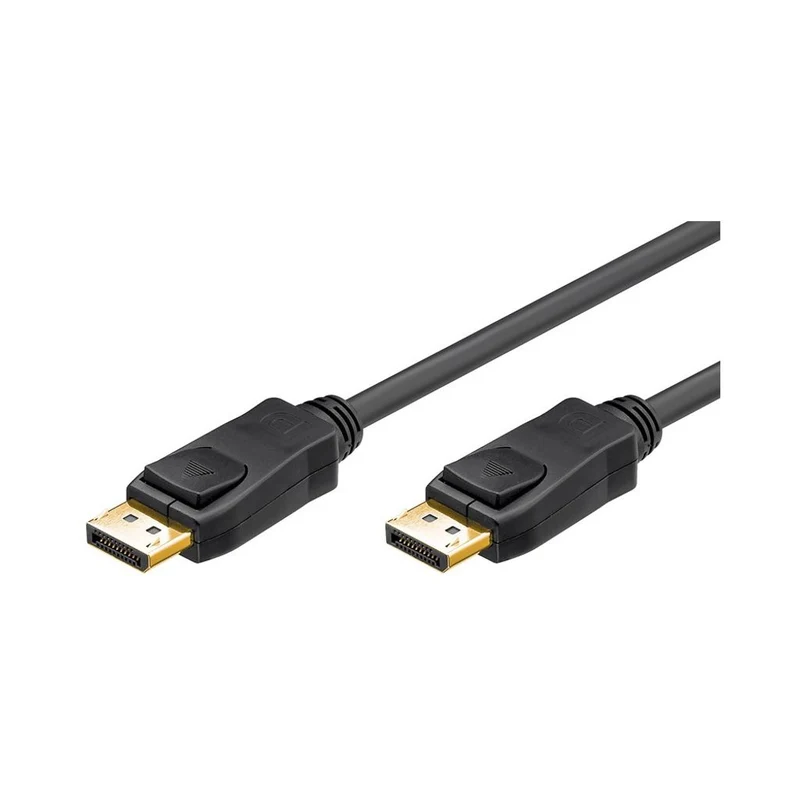 VIVANCO Hochwertiges DisplayPort Kabel, kompatibel mit 4K Monitor, 3m, 4K bei 144Hz, DisplayPort Stecker, schwarz