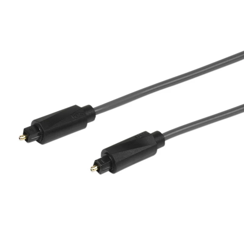 VIVANCO Hochwertiges Lichtleiterkabel, Toslink auf Toslink, Optical Kabel, Präzisionsfertigung, Ergonomisches Design, Schwarz, 10m