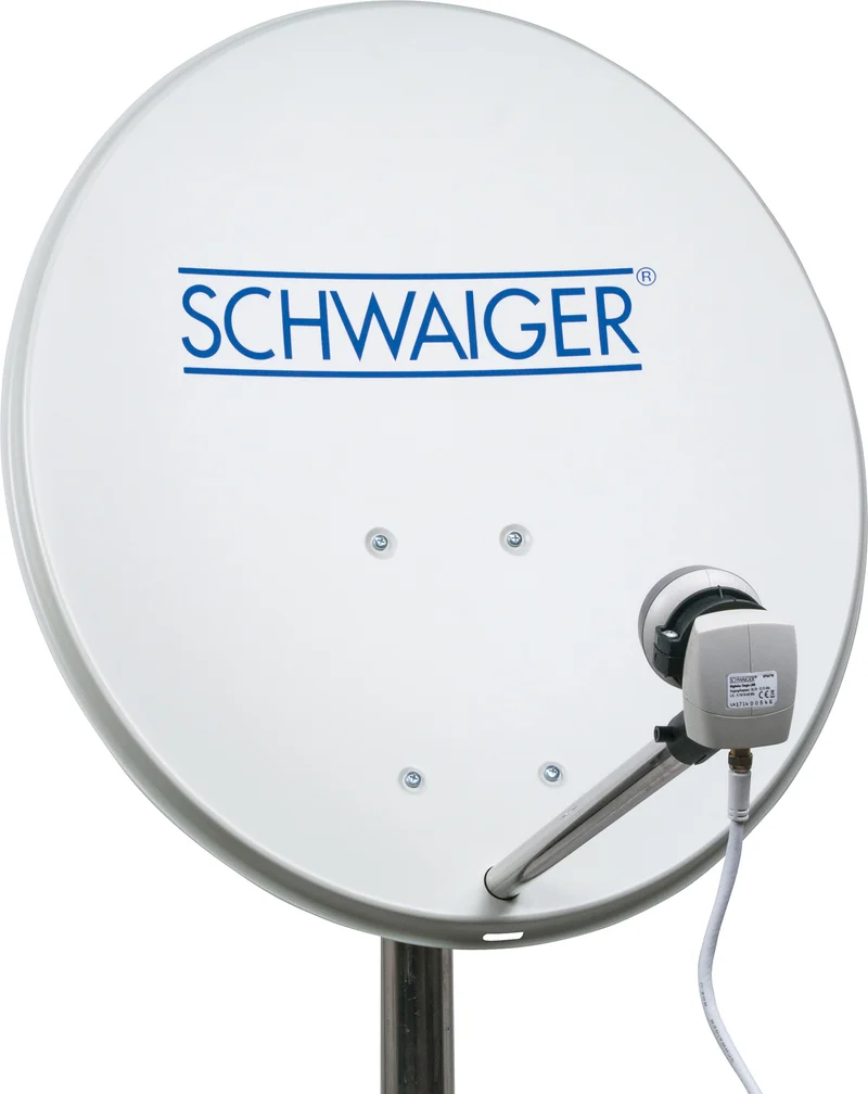 Stahl Satellitenschüssel 60 cm Hellgrau