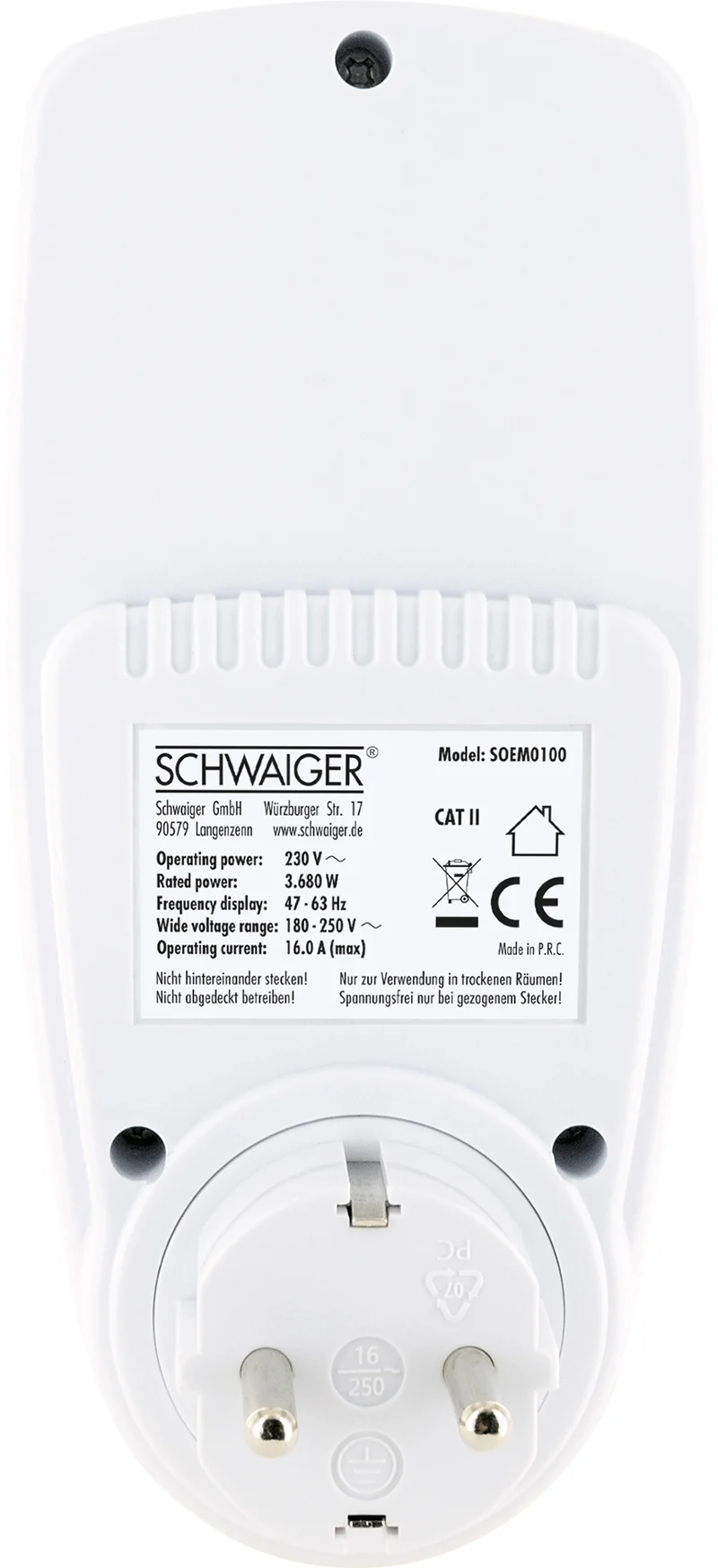 Energiekosten-/ Einspeisemessgerät mit beleuchtetem Display