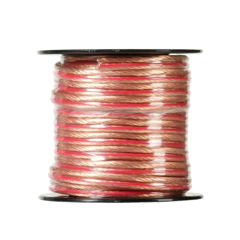 VIVANCO Hochwertiges Audio Lautsprecherkabel, Transparent, 10m, 2 x 2,5mm², auf Mini-Spule, Universell einsetzbar