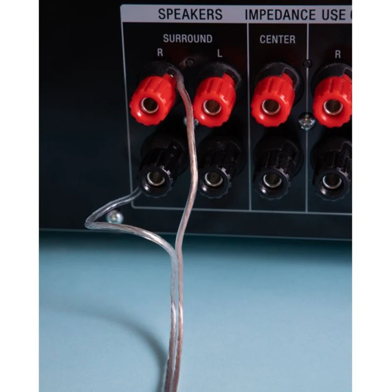 VIVANCO Hochwertiges Audio Lautsprecherkabel, Transparent, 10m, 2 x 2,5mm², auf Mini-Spule, Universell einsetzbar