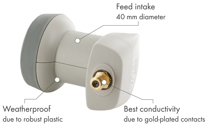 Single LNB digital SUN PROTECT hellgrau