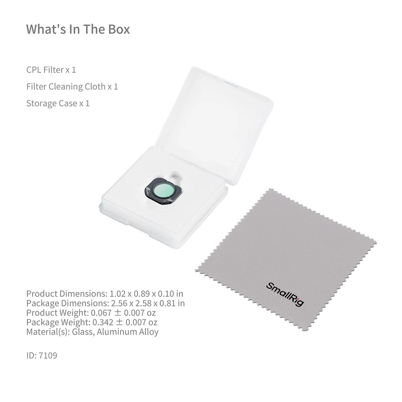 SmallRig CPL Filter for Insta360 Luna Pro 7109