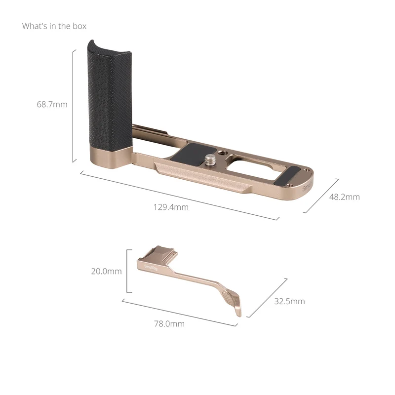 SmallRig L-Shaped Mount Plate Handle for Panasonic LUMIX L10 (Titanium) 6136