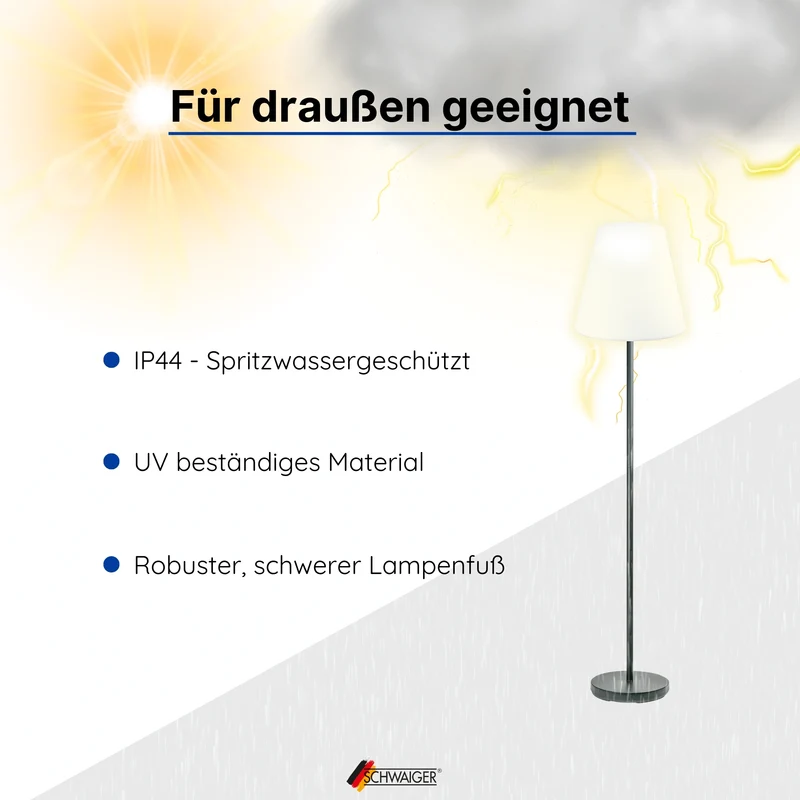 Solar-Stehleuchte mit Lautsprecher 1,5 m RGB