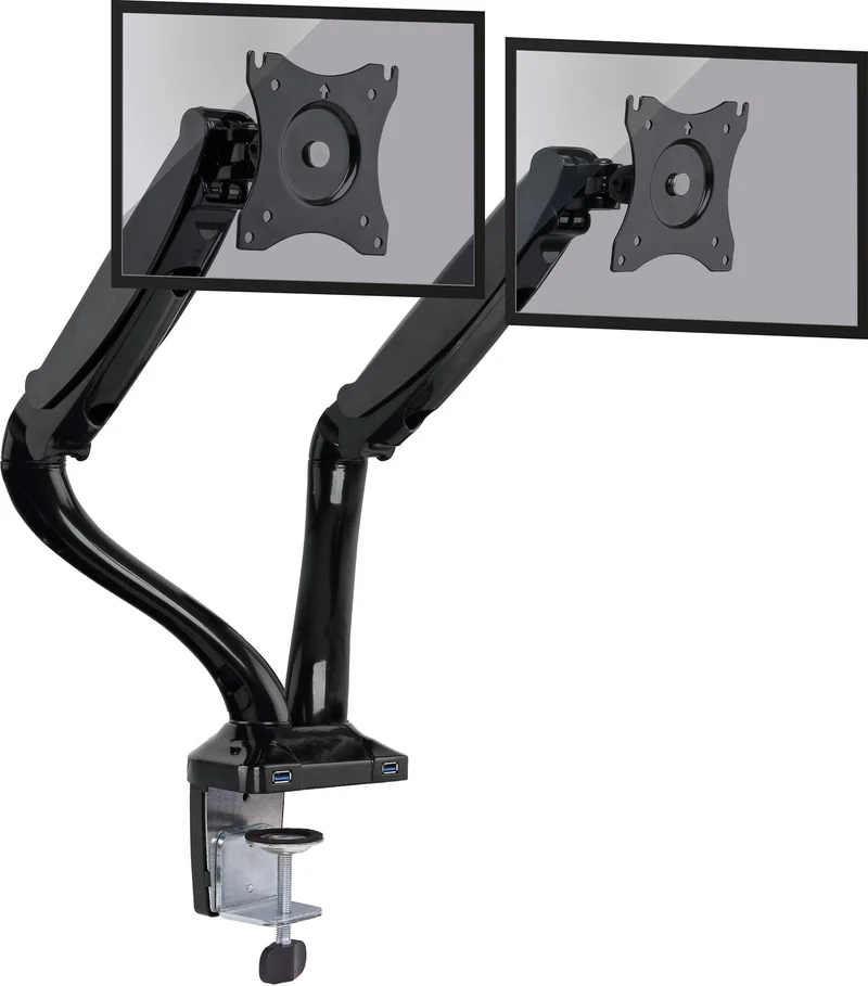 Monitor Tischhalter "FULL MOTION 2" für 2 Monitore bis 29 Zoll