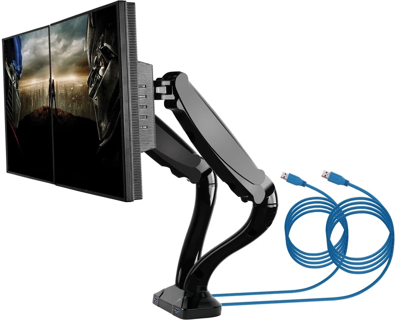 Monitor Tischhalter "FULL MOTION 2" für 2 Monitore bis 29 Zoll